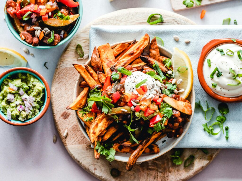 Top View Of Food recipes-healthy